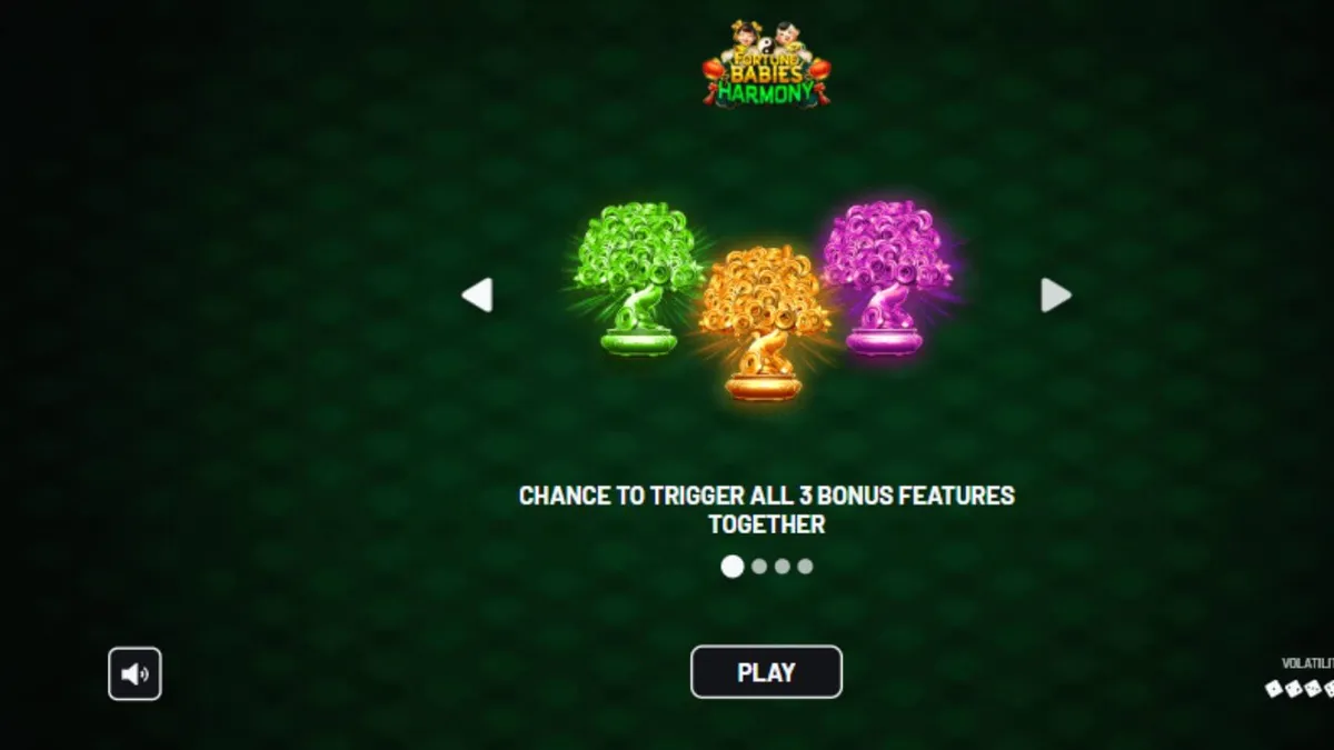 Tampilan visual slot Fortune Babies – Harmony dengan karakter bayi lucu dan simbol keberuntungan Tiongkok.